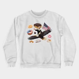 George Washington and the donuts. Crewneck Sweatshirt